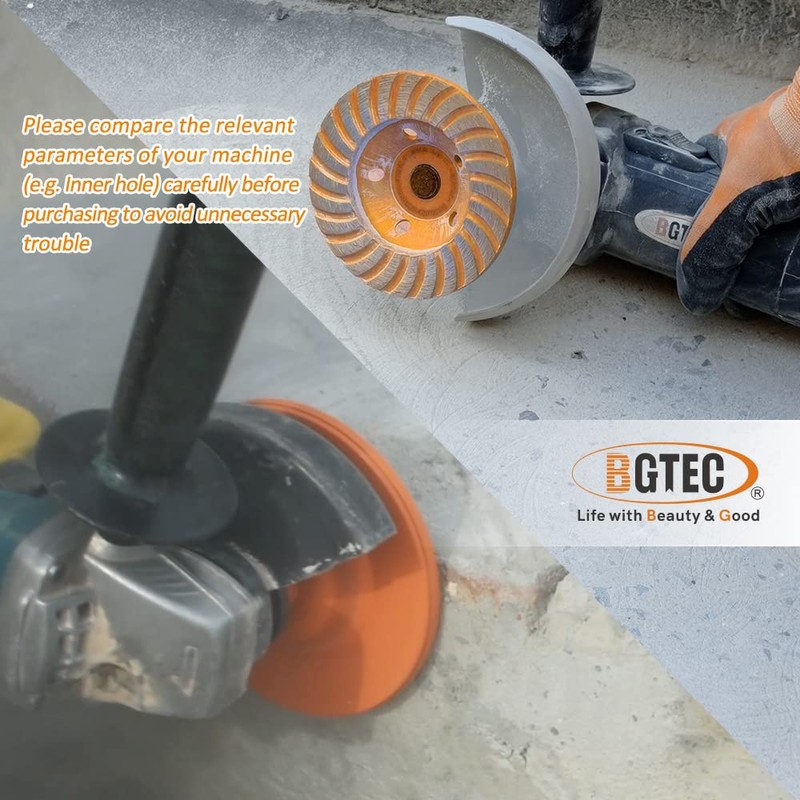 BGTEC Diamond Cup Wheel for Concrete - 125 mm Angle