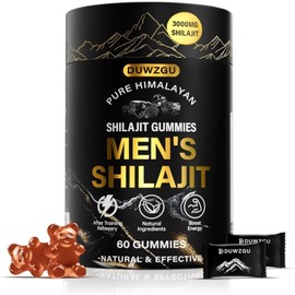 Himalayan Shilajit Gummies for Men & Women –100% Natural Organic Gold Gummies 3000mg with Ashwagandha,Black Musli,Helps Boost Energy,Gokshura,Stamina Vitality Support -Vegan, Non-GMO - 60 Gummies