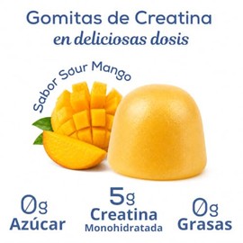 Fitgoom Gomitas de Creatina Monohidratada 5g | 90 Gomitas 30 Porciones | Sin Azúcar Sin Gluten | Soporte Cognitivo y Físico | Fuerza Músculo y Enfoque