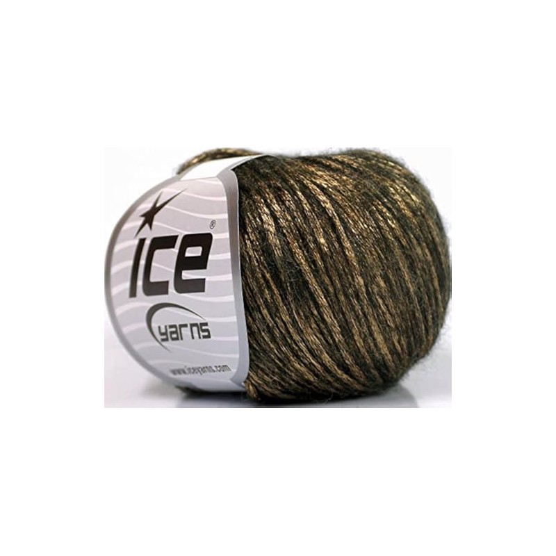 Rock Star, Gold, Black, Metallic Shine, Soft Nylon Merino Wool