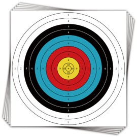 THREE ARCHERS 20pcs Targets Paper Standard Archery 60cm 10 Ring Bow and Arrow Targets for hunting & shooting Archery Accessories for Target Practice