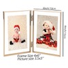 Silver 4x 6'' Double Hinged Floating Frame, For Photo Sizes