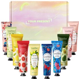 Floral assorted Hand Cream,Hand Cream Gift Sets,Enriched with Shea Butter, Deeply Hydrating & Nourishing Non-Greasy Natural Aloe And Vitamin E For Women Perfect Gifts 10 x 30g