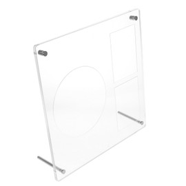 WOONEKY Kpop Acrylic Album Stand Tier Cd Display Case Photo Card Holder Record Storage Shelf for Collectibles