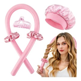Curly Ondas En Cabello Rizos Sin Calor Tubo Con 2 Scrunchies