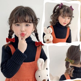 BIANHUAN Hair Rubber Stylish Ribbon, Set of 28, Hair Accessories, Kindergarten, Elementary School Students, Birthday Gift, 10 x Set of 2