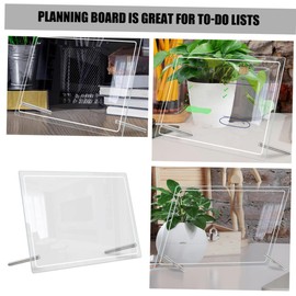 Ciieeo 1set Dry Erase Desk Whiteboard Memo Board Transparent Organizer for Home Office School Easy to Clean Advertising Included