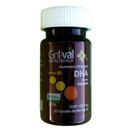 Gntval Suplemento Alimenticio Omega 3 Con Dha 60 Cpsulas 53g Apoya Salud Cerebral Y Cardiaca Fuente De cidos Grasos Esenciales Alta Concentracin Fcil 