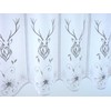 Clever-Kauf-24 Net Curtain Country House Stag Embroidered Bistro Curtain Height