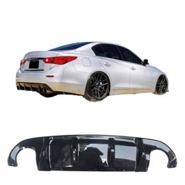 285 Motorsport Rear Diffuser Compatible with 2014-2016 Infiniti Q50 Sedan - Diffuser Dual Exhaust