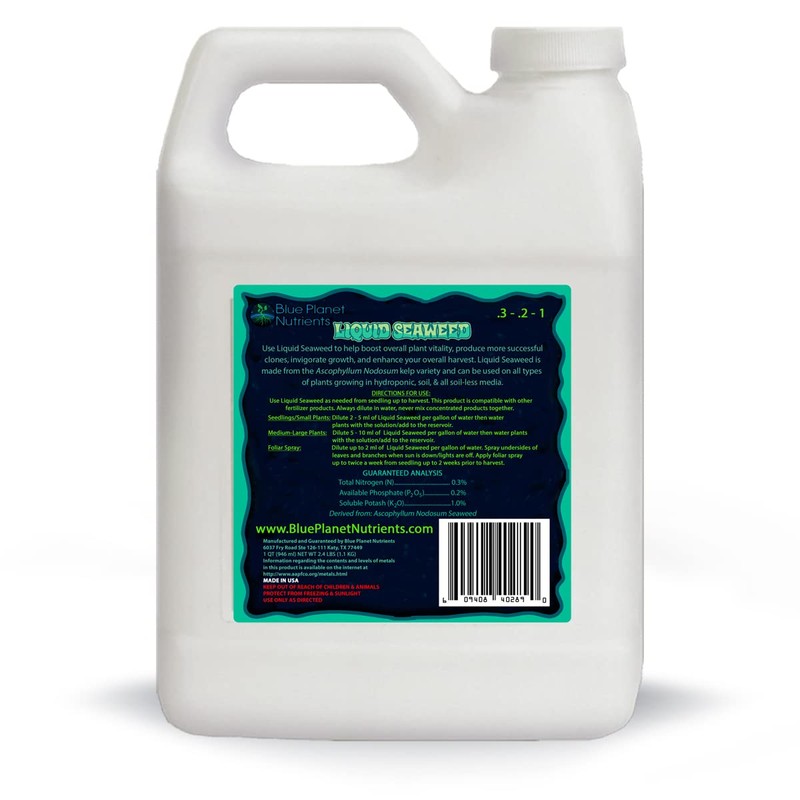Liquid Seaweed for Plants (32 oz) Quart | Concentrated Liquid