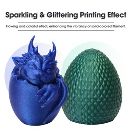 eSUN Chameleon PLA Filament 1.75mm, Shiny Glittering PLA 3D Printer Filament, 1KG (2.2 LBS) Spool 3D Printing Filament for 3D Printers, Nebula Purple