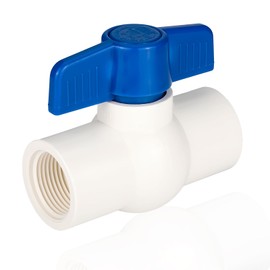 EFIELD 1-1/4-inch PVC Ball Valve (FIP Threaded), Schedule 40, FIP x FIP Threaded For Residential, Commercial, Agricultural and Light industrial Applications (1 1/4-inch)