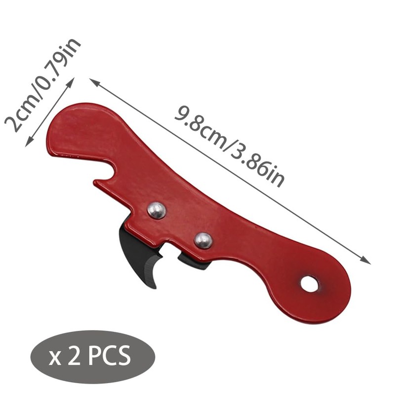 2 Pcs Bottle Opener Metal Manual Tin Opener Multi Purpose