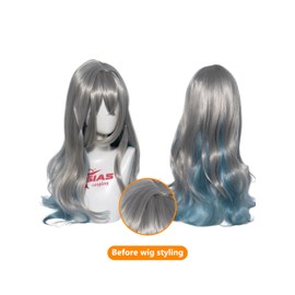 OSIAS Firefly Wig Long Curly Grey Gradient Synthetic Heat Resistant