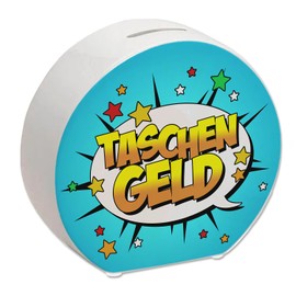 Pocket Money Box in Cool Comic Look as a Gift Idea for Children and Teenagers Who Need to Save and Don't Spend Everything at Once