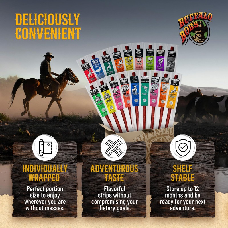 Buffalo Bob's Wild Game Meat Snack Stick - Wild Boar