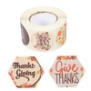 DOITOOL 2 Rolls Autumn Decorative Sticker Roll Thanksgiving Envelope Seals