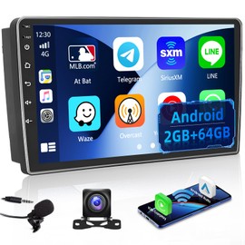 Inefala [2+64GB] Android 15 Car Radio for Hyundai Elantra 2004-2012 with Wireless Carplay/Android Auto, 9 Inch HD Touchscreen Car Stereo with GPS WiFi Bluetooth FM/RDS SWC Backup Camera MIC