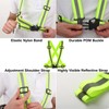 3 Pack Safety Reflective Vest Running Gear, Adjustable Lightweight 360°High