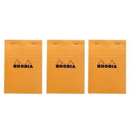 Rhodia Classic Orange Notepad graph - 6 in. x 8-1/4 in., Pack of 3