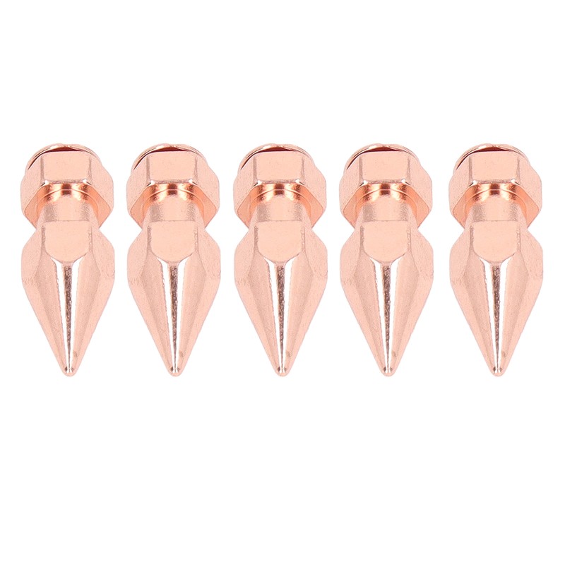 5Pcs Clothing Spikes 8x26mm Hex Rose Gold Strong Copper Punk