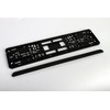 Standard Black Euro License Plate Holder - Universal Mounting Frame/Bracket
