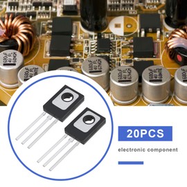 VGOL 20Pcs BD139 NPN Power Transistor NPN 1.5A 80V Audio Power Amplifier Transistor TO-126 Transistor Triode Electronic Components