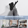 Angle Simple Folding Towel Hook Matte Black, Metal Swivel Robe