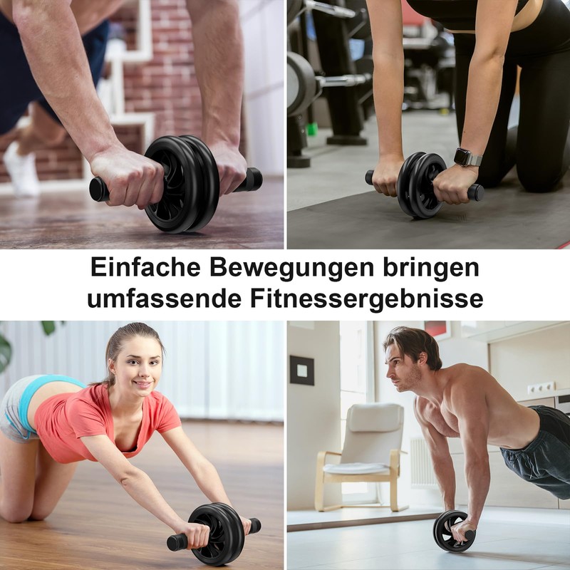 Bnlei Abdominal Roller with Mat, Abdominal Trainer, Abdominal Trainer for