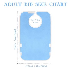 YEAHLEE YEAHLEE Adult Bibs, 2 Pack Unisex Eating Adults Bibs for Elderly, Washable & Reusable Dining Bib, Special Needs Bibs, Waterproof Clothing Protector for Adult and Disabled