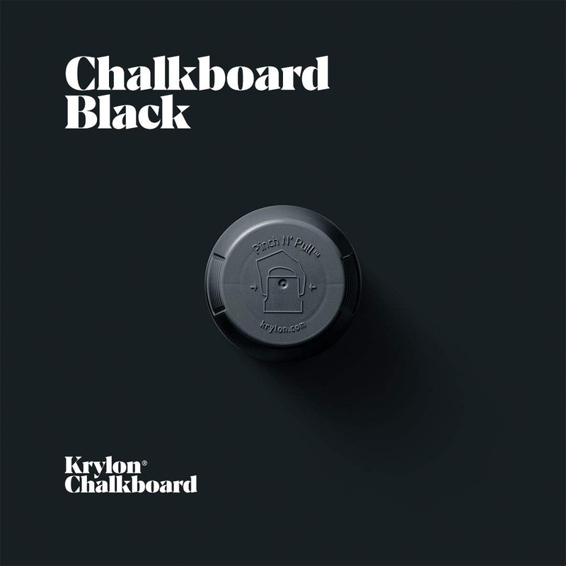 Krylon K05223000 Chalkboard Paint Special Purpose Brush-On, Black, Quart, 1