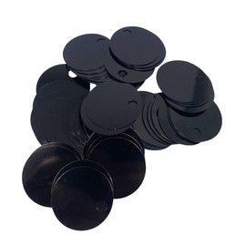 10/20/30 mm Flat Round Sequin Paillettes, Hole 5 mm Mix Color Assortment Acrylic Sequin - 1,76 Ounce (50 Grams) - 30mm Black