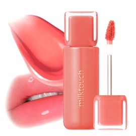 MILKTOUCH Jelly Fit Tinted Glow Tint - Hydrating Lip Balm with Moisturizing Color, Long-Lasting Gloss, Lightweight Formula, Radiant Shine, Perfect for Daily Wear, Cruelty-Free 02 Peach on Top