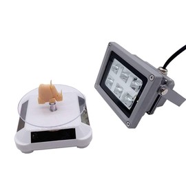 Soporte giratorio solar de 360°, pantalla giratoria de doble uso para luz de curado de resina UV, impresora 3D, LCD/SLA/DLP de energía solar, joyería giratoria, reloj de colección Hobby