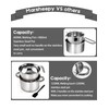 Double Boiler Pot Set,1250ML/1.1QT Mixing Bowl for Chocolate Melting, 2200ML/