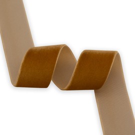 KLTRIBBON Nylon Velvet Ribbon Single Faced,1 Inch X 25Yards Spool (Ginger)