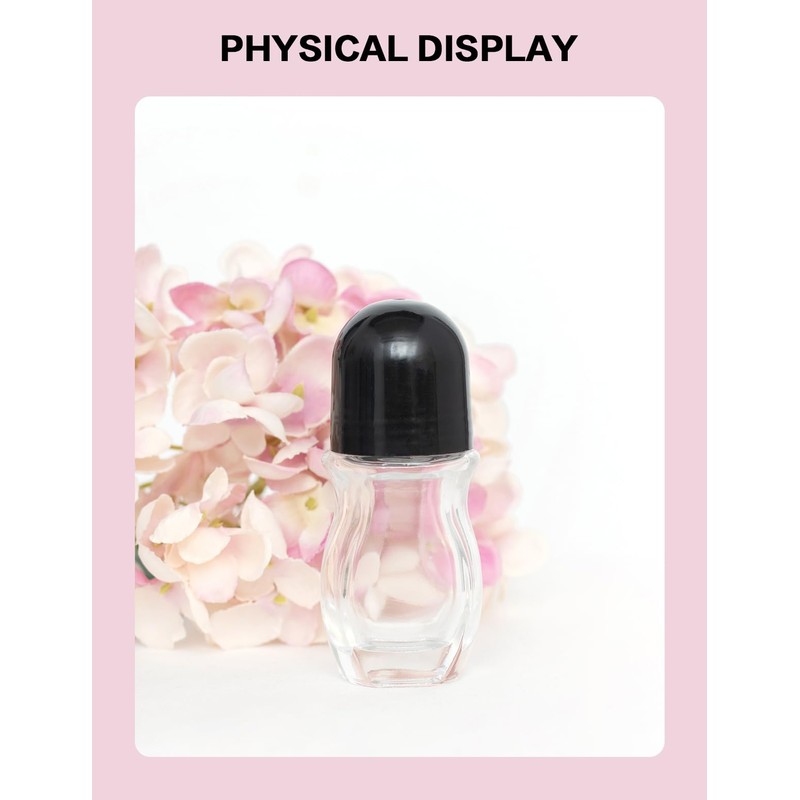 Eoglirie Glass Deodorant Roller Bottle, Leak Proof Refillable Roller Bottles
