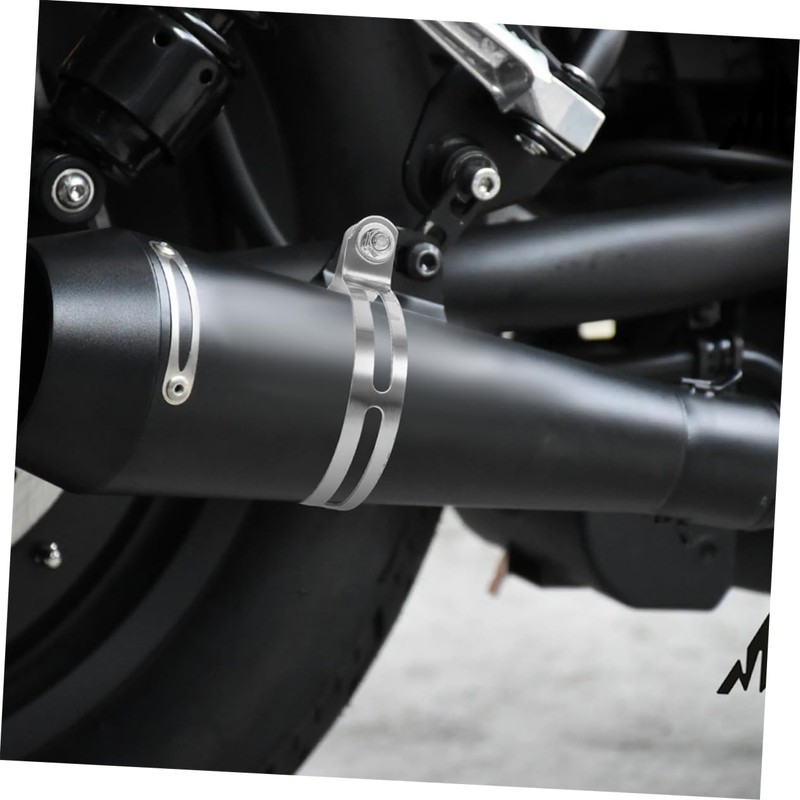 CHILDWEET Motorcycle Exhaust Bracket Clamp Stainless Steel Support for Secure