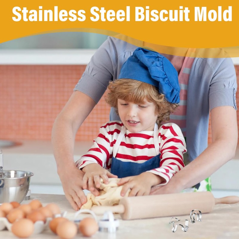 4 Piece Horse Shape Cookie Cutter Set, Stainless Steel Cookie