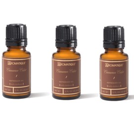 Aromatique Cinnamon Cider Refresher Oil Set of 3 - Home Fragrance, Long Lasting Room Air Freshener Essential Oil Deodorizer Aromatherapy Xmas Christmas Gifts Notes of Apple, Pear, Rose .5oz