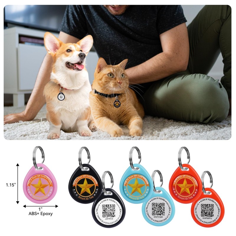 Pet tag (Black, M)