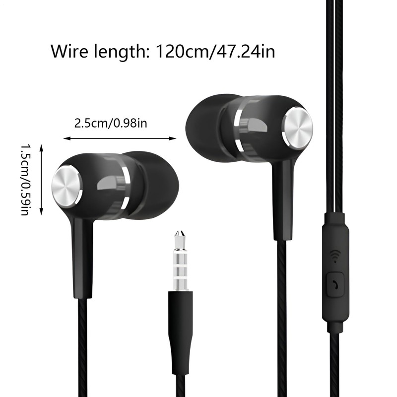 Wired Earbuds | Ear Phones with Cord - 3.5mm Lightweight