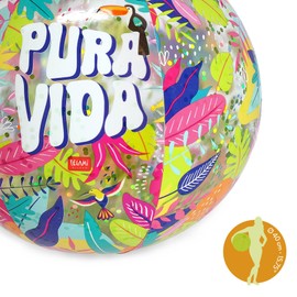 Legami - Inflatable Beach Ball PVC Soft for Children Beach Party Inflatable Football Volleyball Diameter 40cm White