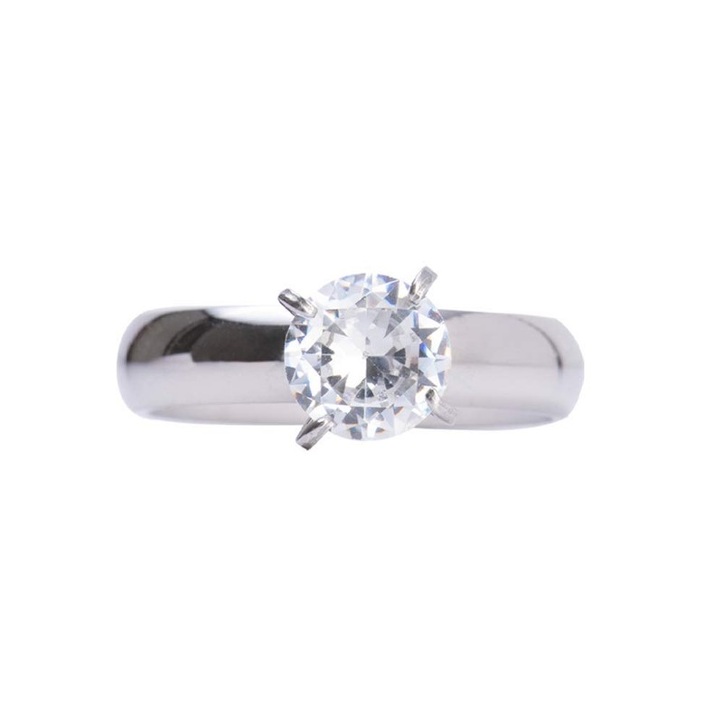 LuckyLy – Anillo de Compromiso para Mujer, Zirconia Cúbica de
