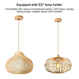 Fockety Wooden Pendant Light Cable Set, 3.2 Feet Vintage Industrial Pendant Light, E27-E26 Socket, Ceiling Lights for Farmhouse, Bedroom, Kitchen Island, Hard Wired Installation