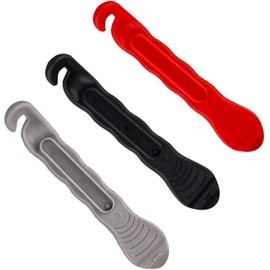 rayinblue 3pcs Bicycle Bike Tyre Lever, Premium Hardened Plastic Lever to Repair Bicycle Tube, Bicycle Bike Tire Changer Wheel Lever Remover Repair Pry Tool Kit Set for Road Bike Mountain Bike, Black Red Gray