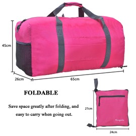 ehsbuy 60L Foldable Travel Duffle Bags for Men Women Large Holdall Waterproof Overnight Weekend Bags for Gym Luggage