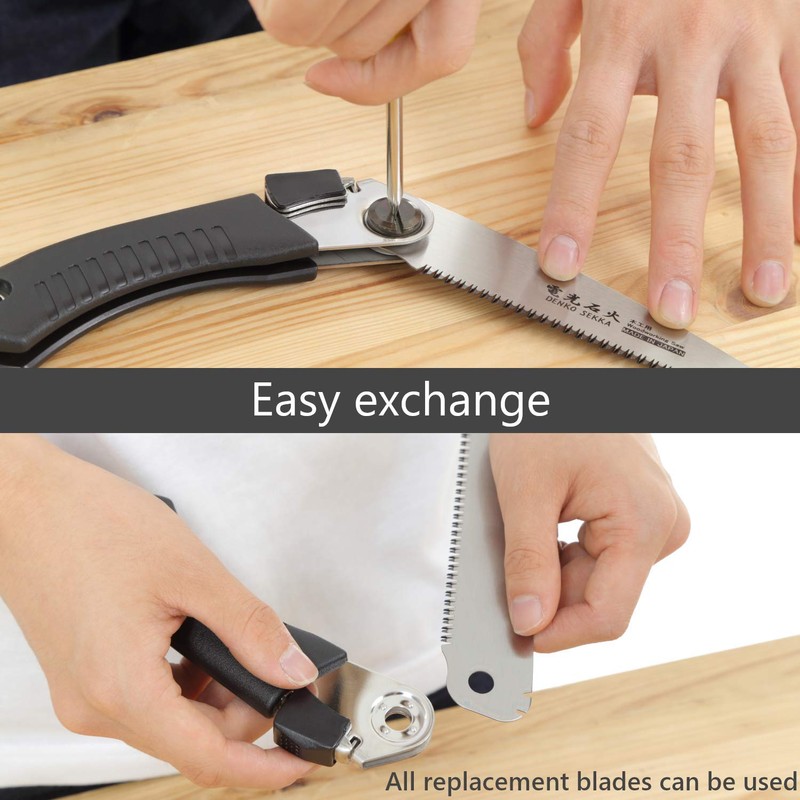 DENKO SEKKA Woodworking Saw Replacement Blade, Japanese Pull Saw for