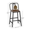 YATINEY Set of 2 Bar Stools, 24.2 Inch Barstools for